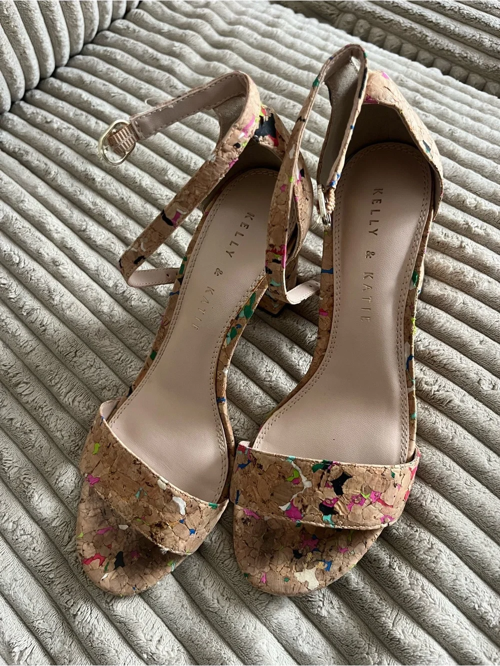 Kelly and Kate Cork Block Heel - Multicolor